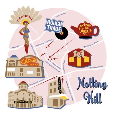 Mapa de Notting Hill de Claire Huntley
