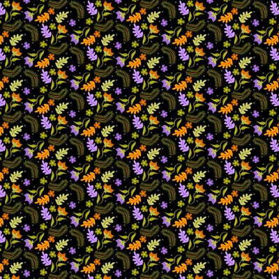 Patrón de hojas nocturnas de Claire Huntley