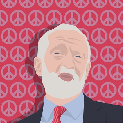 Retrato de Jeremy Corbyn de Claire Huntley