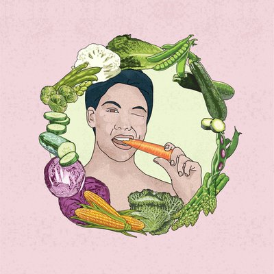 Ingesta de verduras, 2024 (digital) de Claire Huntley