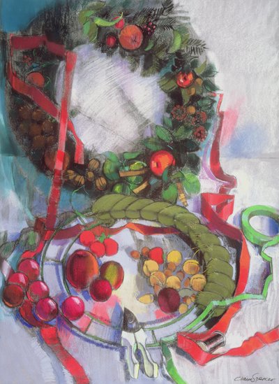 Haciendo guirnaldas de Navidad de Claire Spencer