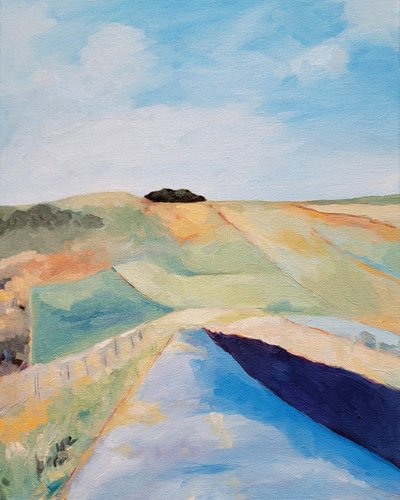 Camino rural entre campos de Claire Whitehead