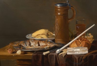 Naturaleza muerta con pipa de arcilla de Charlotte Evans