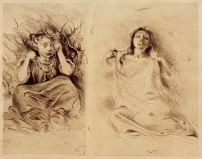 Infancia / Niña con collar de serbal (?) Bordado / Despertar de Clara Siewert