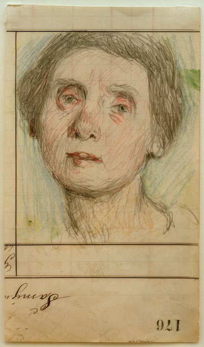 Autorretrato en frente de Clara Siewert