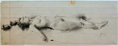 Boceto de la bruja muerta I de Clara Siewert