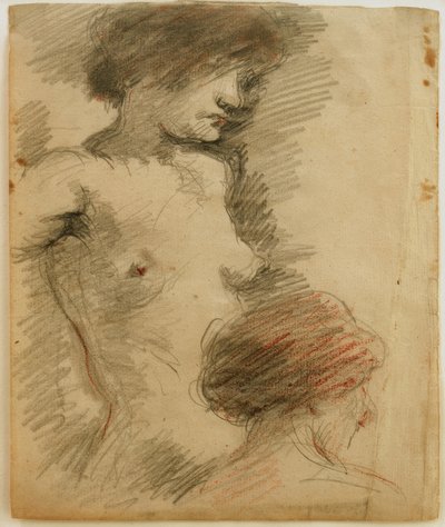 Desnudo femenino de pie, mujer de espaldas delante de Clara Siewert