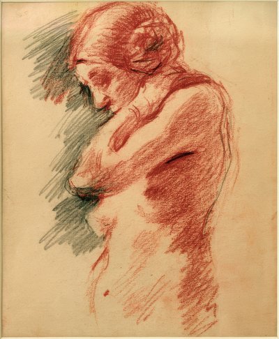 Desnudo femenino de pie, hacia la izquierda de Clara Siewert