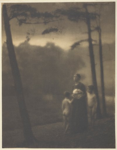 Tarde—Madre y niños de Clarence H. White
