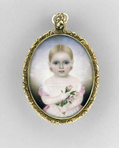 Retrato de una niña, c.1840 de Clarissa Peters Russell