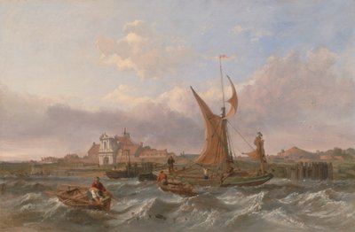 Una barcaza del Támesis a sotavento de Tilbury Fort de Clarkson Stanfield