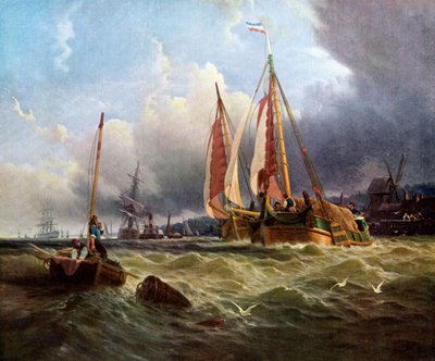 Oude Schelde, Isla de Texel, 1862, c1920 de Clarkson Stanfield