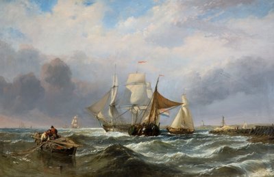 Embarcaciones frente a la costa holandesa, 1829-1860 de Clarkson Stanfield