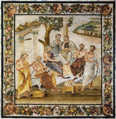 Academia Platónica. Mosaico de Pompeya, siglo I a.C. de Classical Antiquities