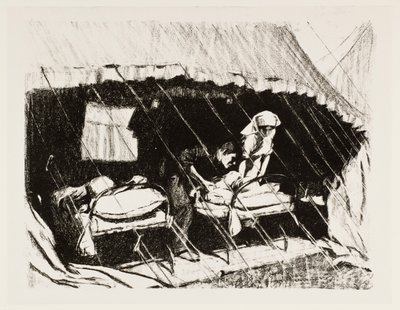 Estación de despeje de bajas en Francia, 1917 de Claude Allin Shepperson