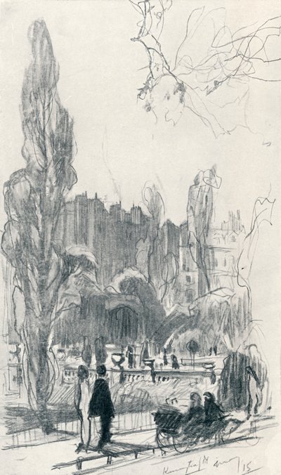 En los Jardines de Kensington - Etapa Uno, c1920 de Claude Allin Shepperson
