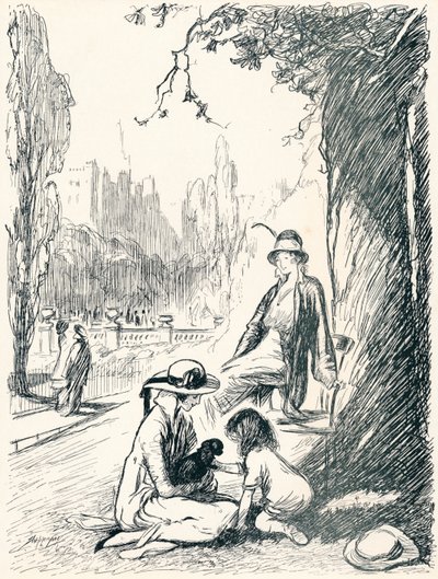 En los Jardines de Kensington - Etapa Seis, c. 1920 de Claude Allin Shepperson