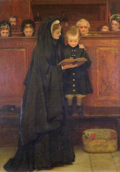 En la iglesia, 1869 de Claude Andrew Calthrop