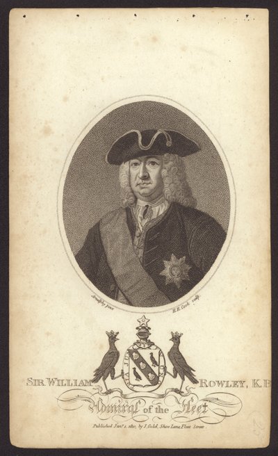 Sir William Rowley, almirante británico (grabado) de Claude Arnulphy