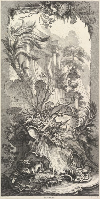 Jardín Rocaille, ca. 1737 de Claude Augustin Duflos
