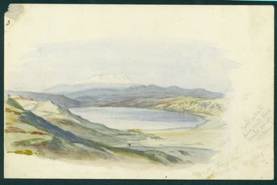 Monte Hermón y el Mar de Galilea, 1874 de Claude Conder