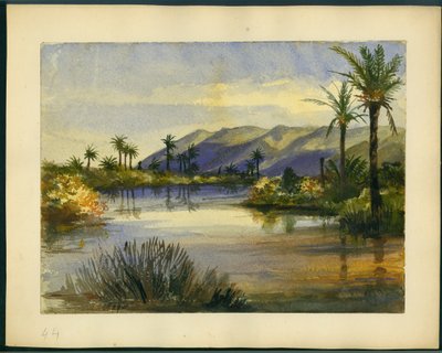 La boca del río Kishon y el monte Carmelo de Claude Conder