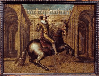 Retrato ecuestre de Gastón de Orleans (1608-1660) Duque de Anjou, hermano de Luis XIII de Claude Deruet
