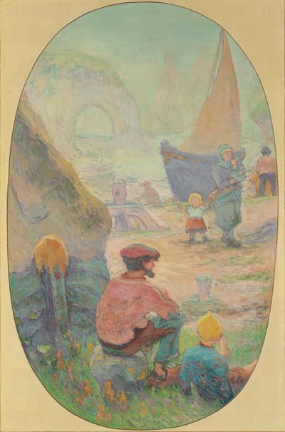 Pescadores en Etretat de Claude Emile Schuffenecker
