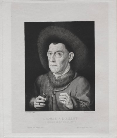 Hombre con un clavel, 1869 de Claude Ferdinand Gaillard
