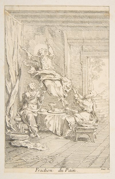 División del pan (detalle) de Claude Gillot, Jacques Gabriel Huquier