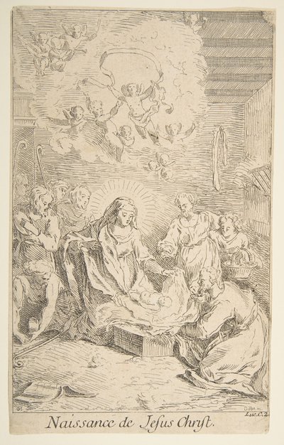 Natividad. s.f. Creadores: Claude Gillot, Jacques Gabriel Huquier de Claude Gillot, Jacques Gabriel Huquier