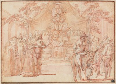 Escena de "La tumba del maestro André" de Claude Gillot