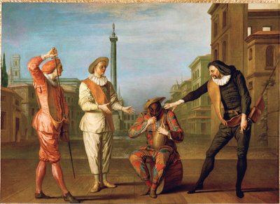 Escenas de la comedia " Le tombeau de Maitre Andre " ... de Claude Gillot