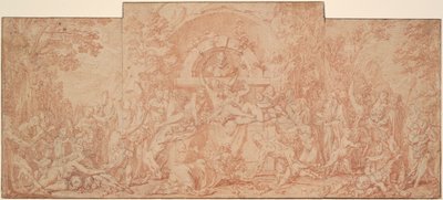 Estudio para el Festival del Dios Pan (La Fete du Dieu Pan) de Claude Gillot