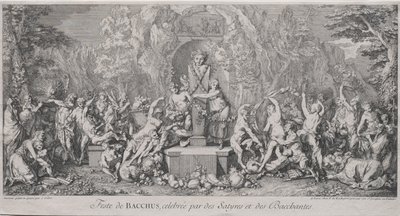The Four Festivals:  Festival of Bacchus de Claude Gillot