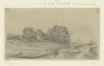 Paisaje con un pajar y un rebaño de ovejas Recueil de quatre-vingt-cinq estampes originales (título de la serie) de Claude Henri Watelet