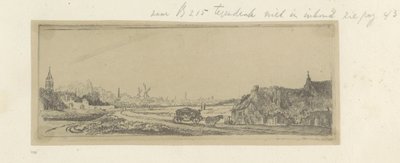 Landschap met een koets Colección de ochenta y cinco grabados originales (título de la serie) de Claude Henri Watelet