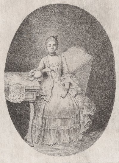 Retrato de Marguerite Le Comte, 1764 de Claude Henri Watelet