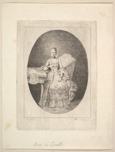 Retrato de Marguerite Le Comte de Claude Henri Watelet