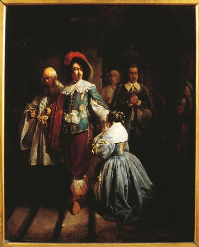 Carlos I de Inglaterra (1600-1649) siendo llevado a la muerte de Claude Jacquand