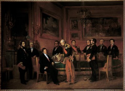 Consejo de Ministros en el Palacio de las Tullerías, el mariscal Soult presenta a Luis Felipe I la ley de regencia el 15 de agosto de Claude Jacquand