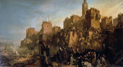 La captura de Jerusalén por Jacques de Molay en 1299 de Claude Jacquand