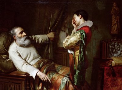 Los últimos momentos de Cristóbal Colón, 1870 de Claude Jacquand