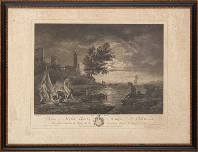 Grabados de acero franceses de Claude Joseph (after) Vernet