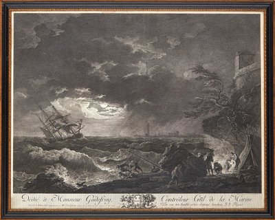 Grabados de acero franceses de Claude Joseph (after) Vernet