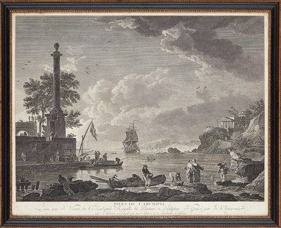 Grabados en acero franceses de Claude Joseph (after) Vernet