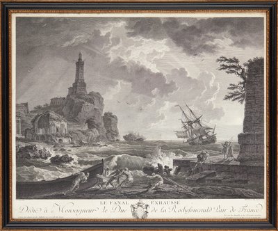 Grabados en acero franceses de Claude Joseph (after) Vernet