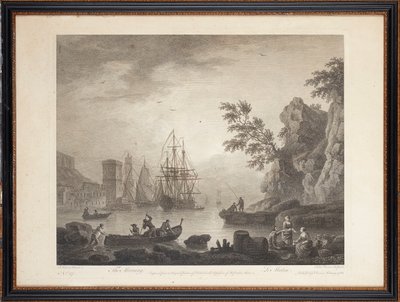 Diez grabados en acero franceses de Claude Joseph (after) Vernet