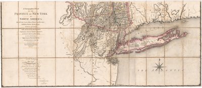 A Chorographical Map of the Province of New-York by Sauthier [Parte inferior del mapa]. de Claude Joseph Sauthier
