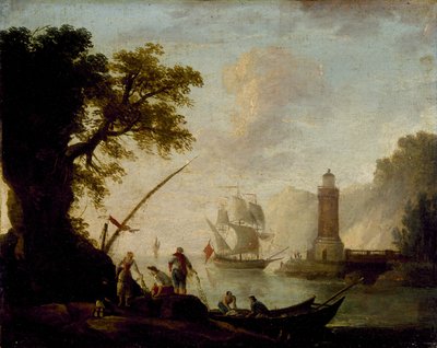 Vista Costera Mediterránea, sin fecha de Claude Joseph Vernet